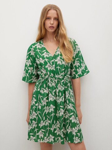 MANGO Summer Dress 'Rainbow' in Green: front