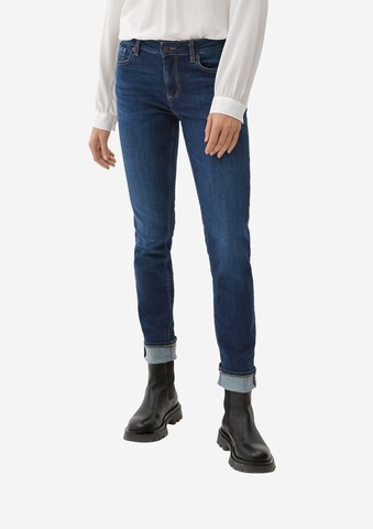 QS Slimfit Jeans 'Catie' in Blauw: voorkant