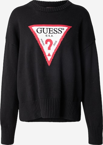 GUESS JEANS Свитер в Черный: спереди