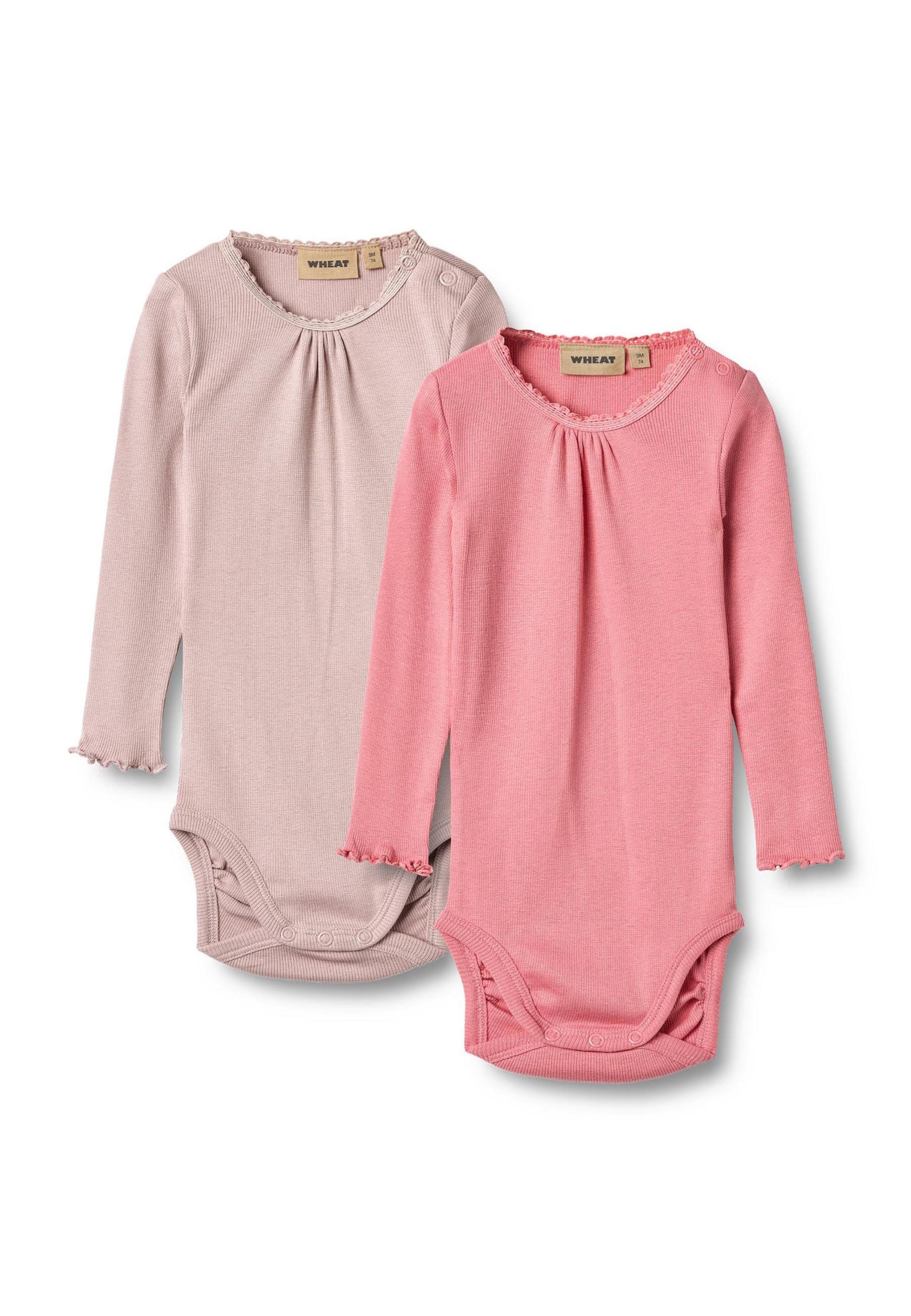 WHEAT - Pijama entero/body 'Lotta' en rosa: frente