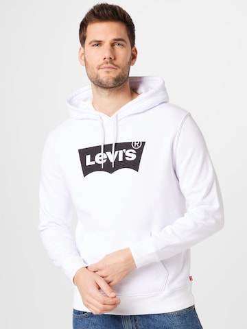 LEVI'S ® Mikina 'LSE T3 Graphic Hoodie' - biela: predná strana