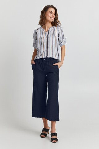 Fransa Wide leg Broek 'FAMADDIE' in Blauw