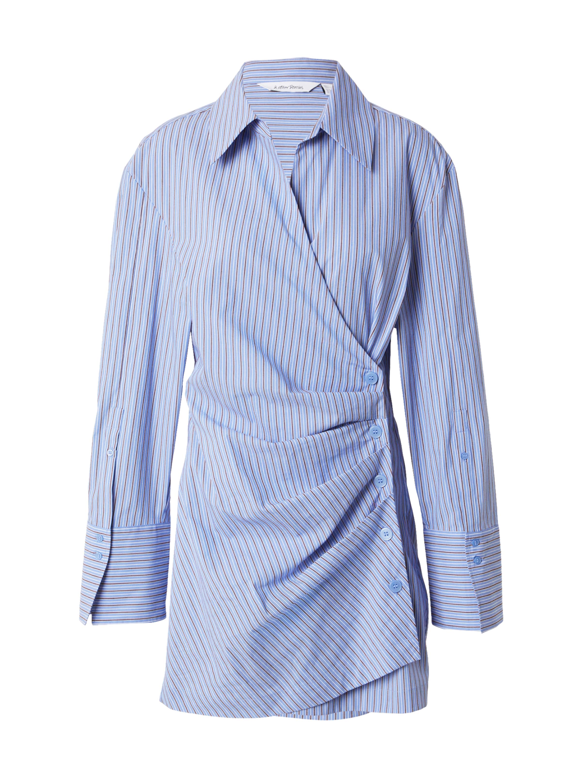 & Other Stories Košilové šaty – modrá: přední strana