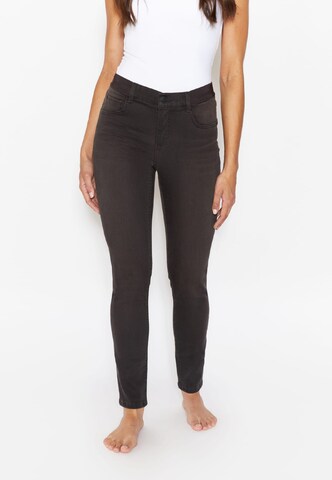 Angels Slimfit Jeans in Bruin: voorkant