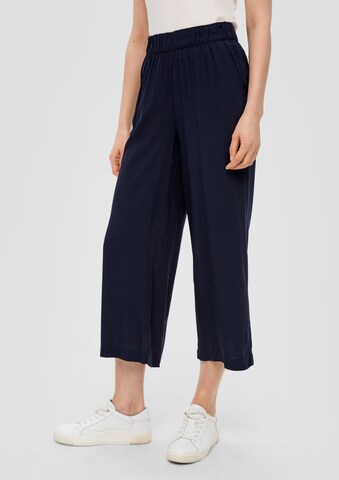 Wide Leg Pantalon s.Oliver en bleu : devant