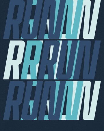 Watapparel Shirt 'Run, Run, Run' in Blauw