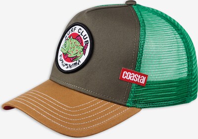 Coastal Cap in hellbraun / oliv / grasgrün / mischfarben, Produktansicht