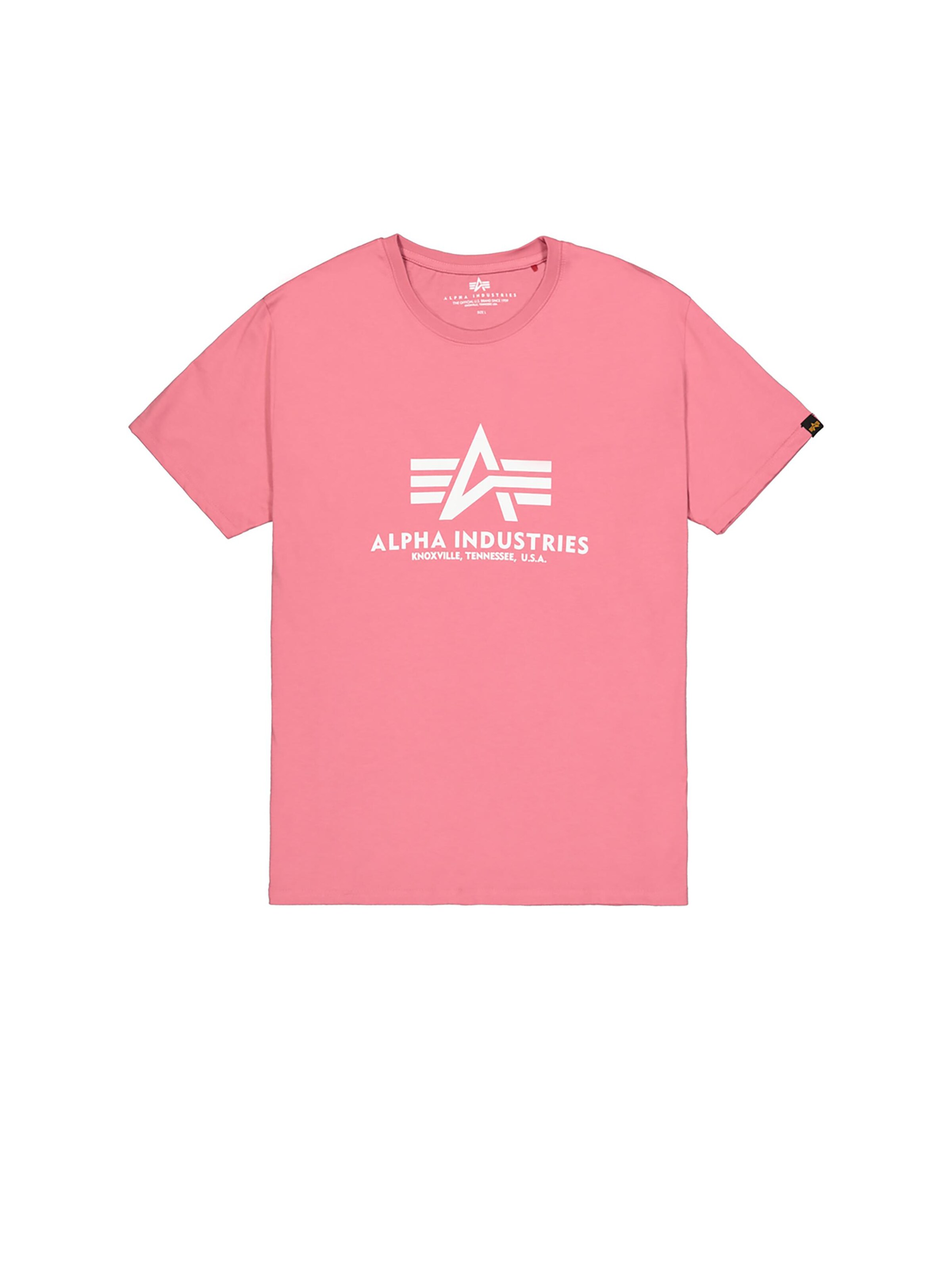 ALPHA INDUSTRIES Shirt 'Basic Logo'‌‌‌‌‌‌ in Rot: Vorderseite