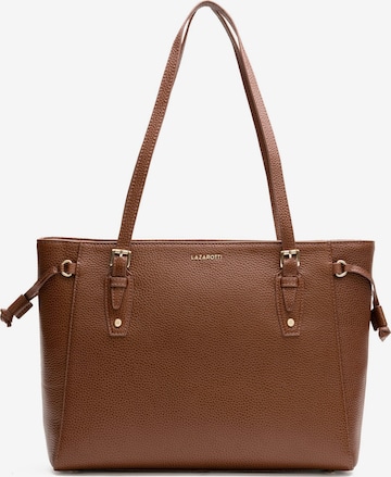 Lazarotti Shopper 'Bologna Leather' in Braun: predná strana