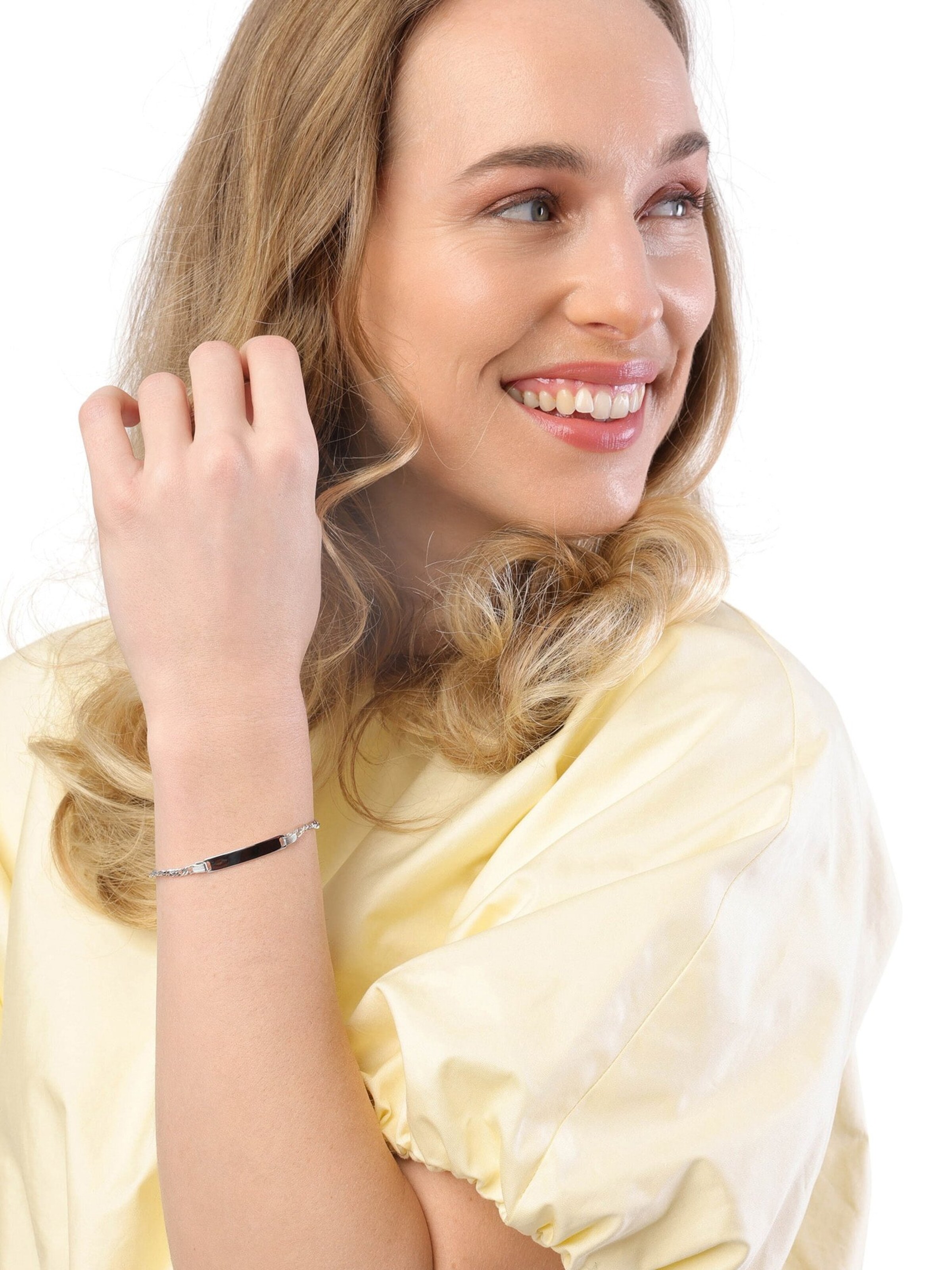 Lucardi Bracelet 'Basic' in Silver: front