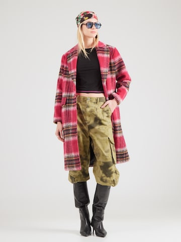 Desigual Демисезонное пальто в Ярко-розовый