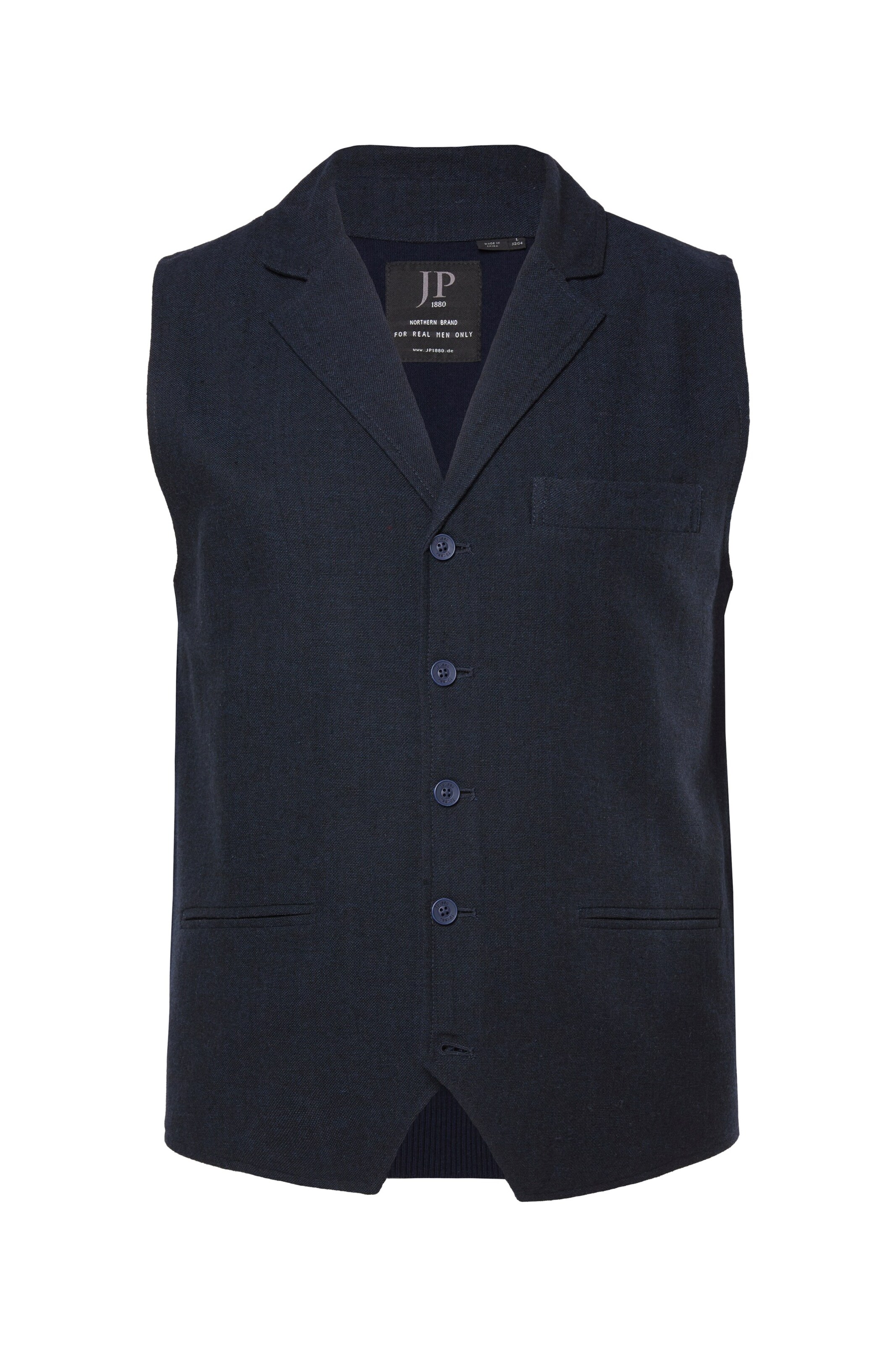 JP1880 Weste in Blau: Vorderseite