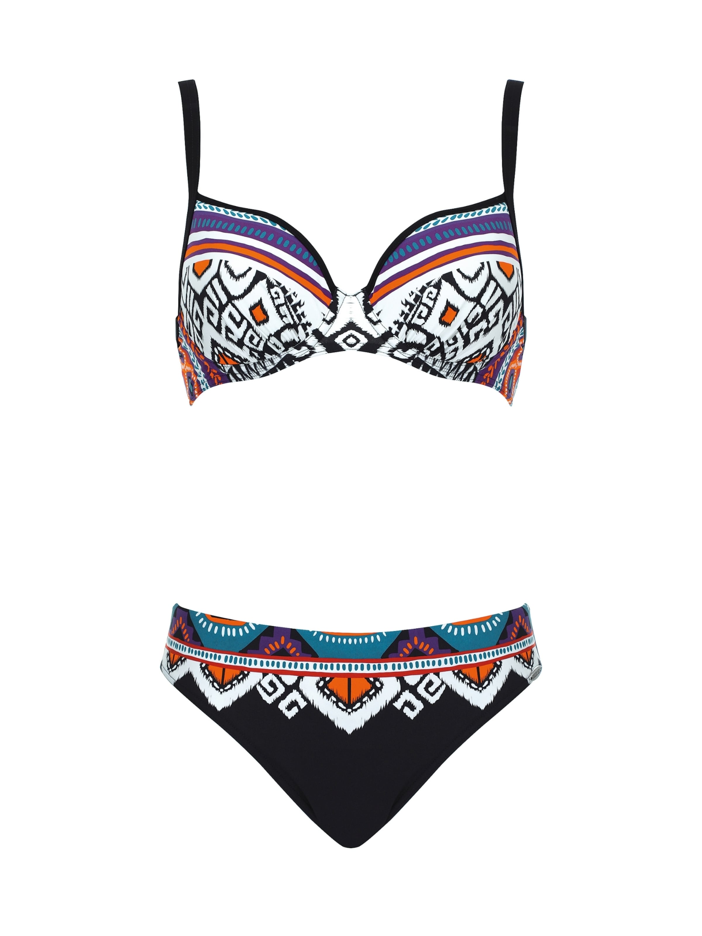 SUNFLAIR T-shirt Bikini in Mixed colours: front