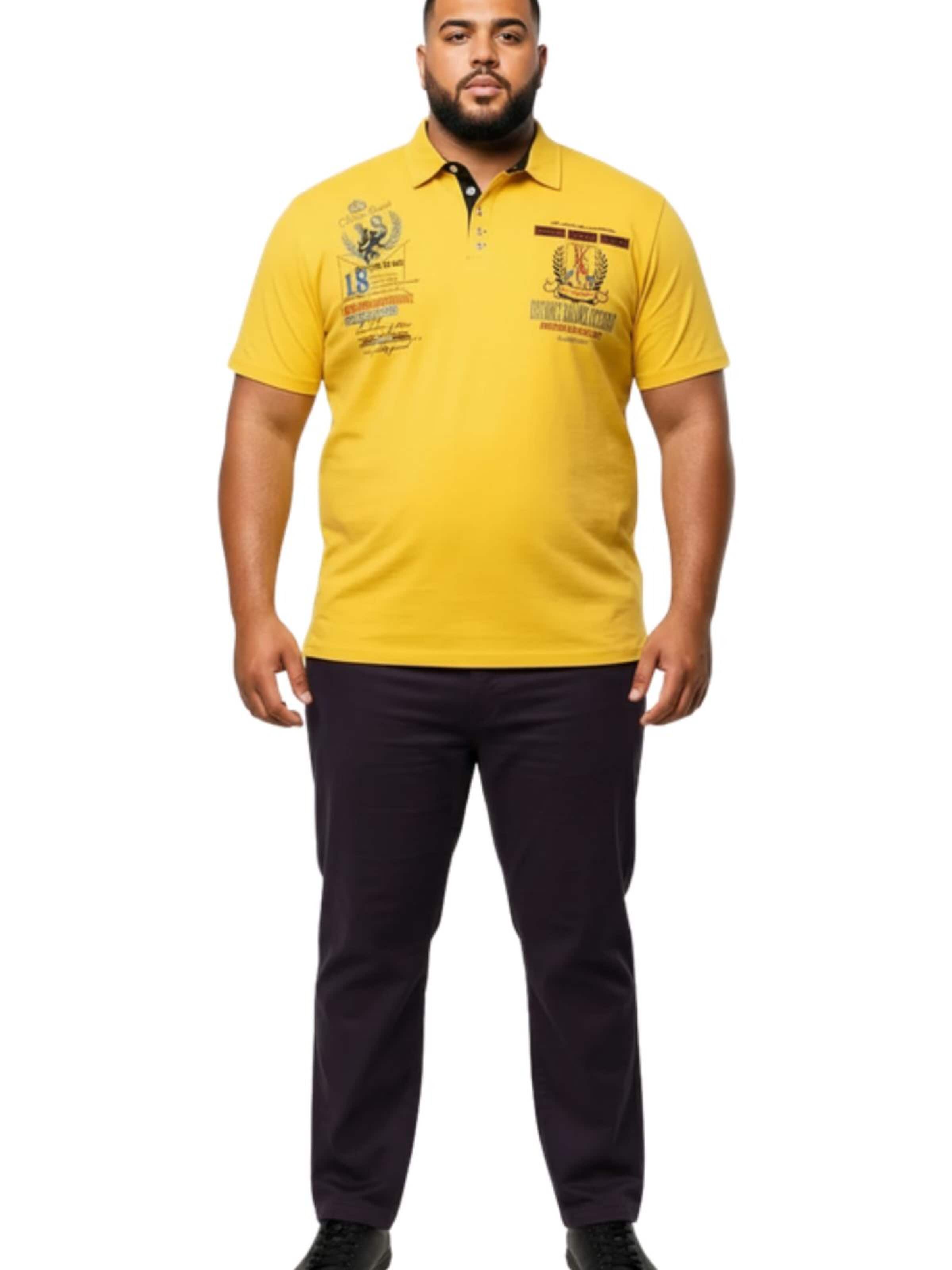 Lavecchia Shirt 'LV-2038 Übergrößen' in Geel: voorkant
