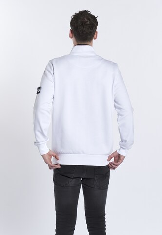 DENIM CULTURE Sweatshirt 'SANTIAGO' i vit