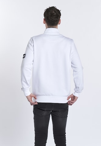 DENIM CULTURE Sweatshirt 'SANTIAGO' i hvid