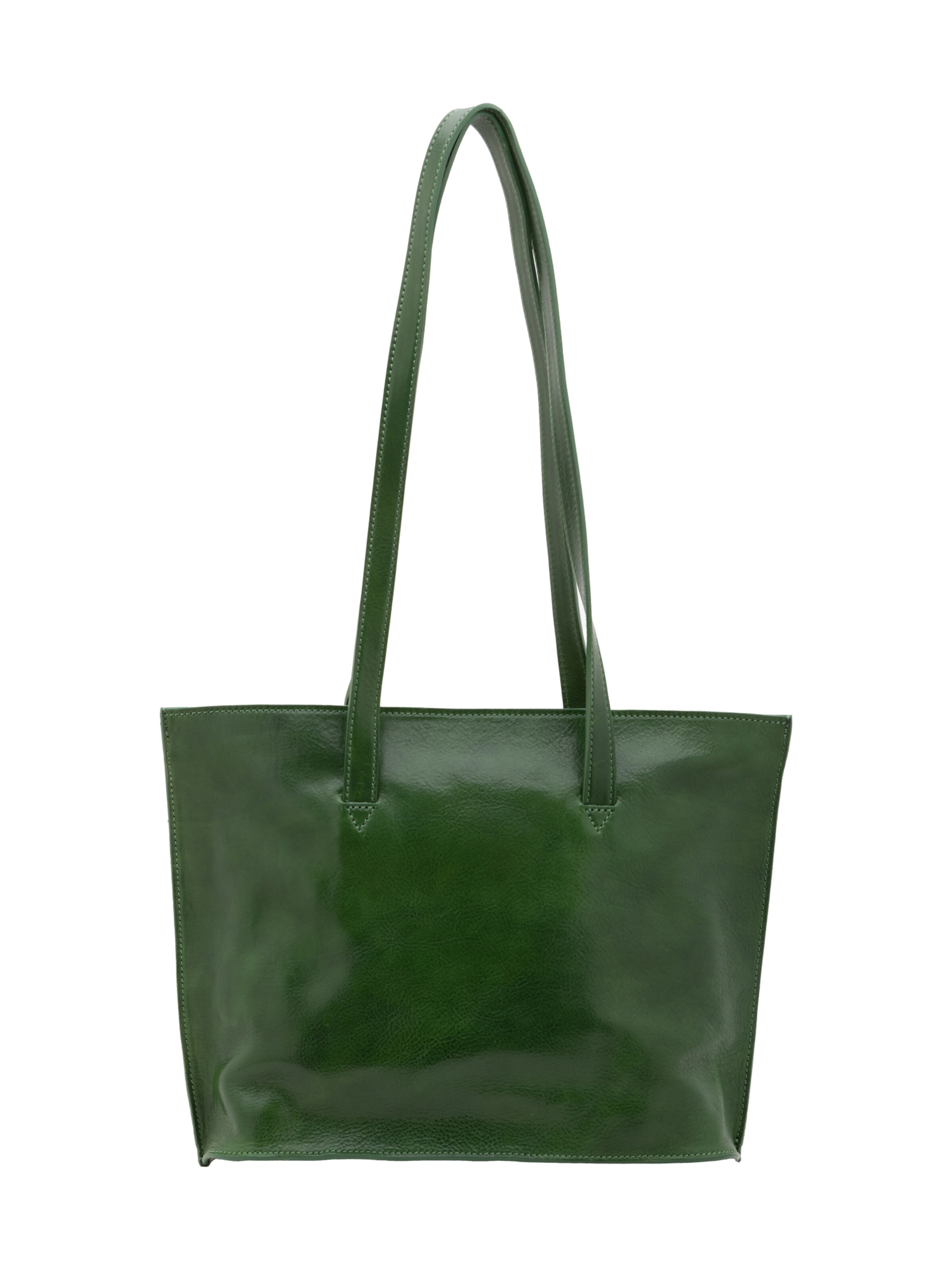 Borsa a spalla 'Borsa a Spalla Donna Pelle Vacchetta - Chiusura Zip Made in Italy' di I Fratelli in verde: frontale