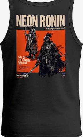 Neverless Shirt 'Neon Ronin' in Black: front