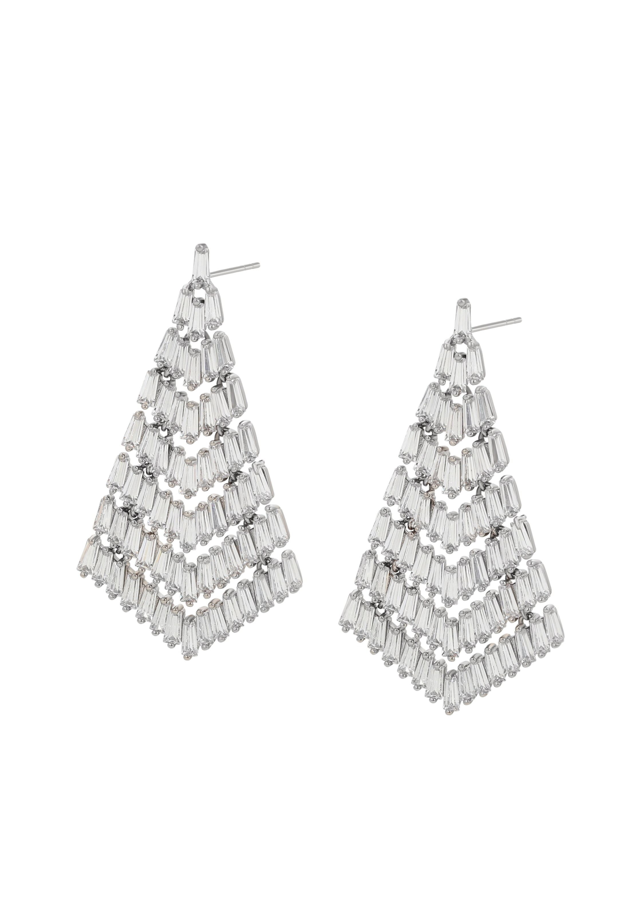 Boucles d'oreilles faina en argent : devant