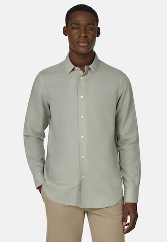 Boggi Milano Regular fit Button Up Shirt in Green: front