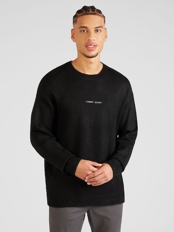 Tommy Jeans Sweater 'Classics' in Black: front