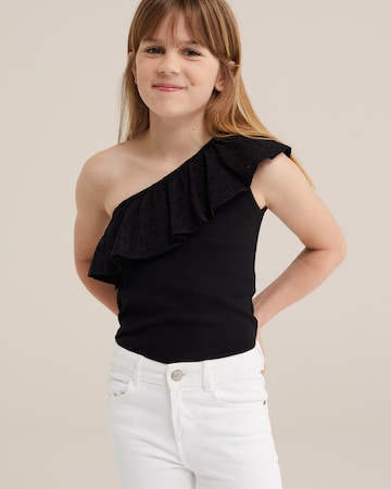 WE Fashion Top in Black: front