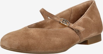 Ballerines à lanières Paul Green en marron : devant