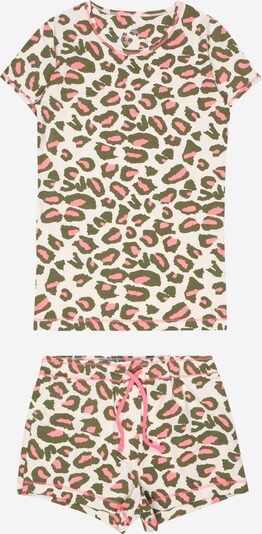 Claesen's Pyjama in beige / oliv / hellpink, Produktansicht