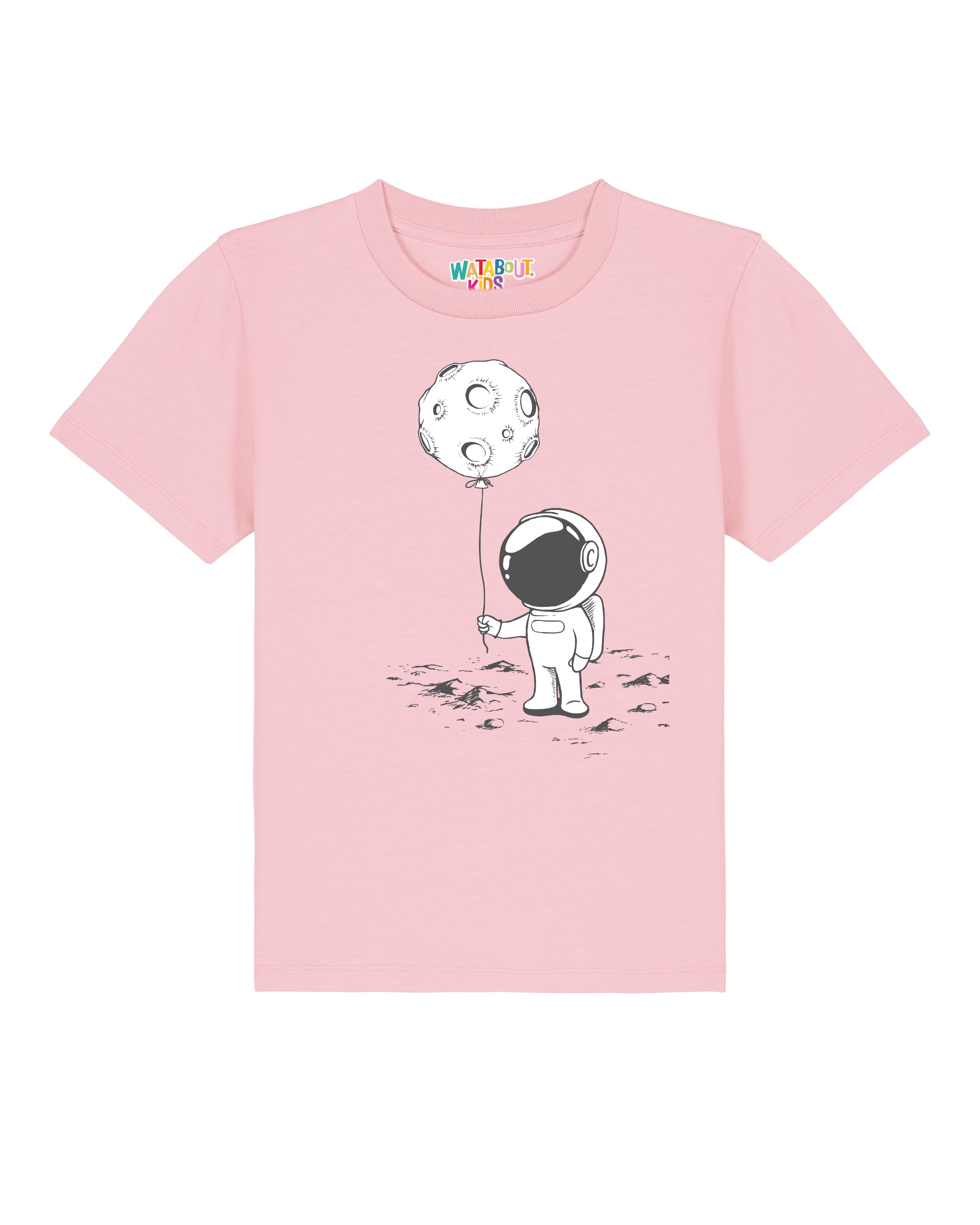 T-Shirt 'Kleiner Astronaut mit Luftballon' watabout.kids en rose : devant