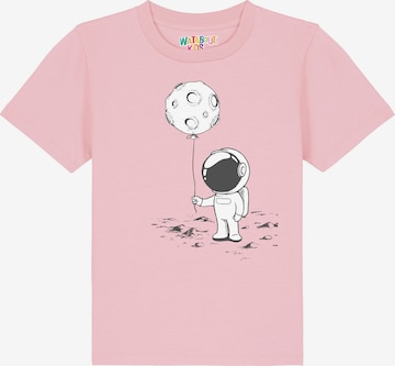 watabout.kids Shirt 'Kleiner Astronaut mit Luftballon' in Pink: front