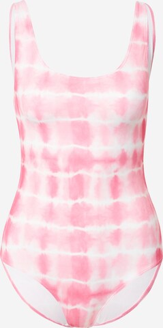 Monki Bralette Swimsuit in Pink: front