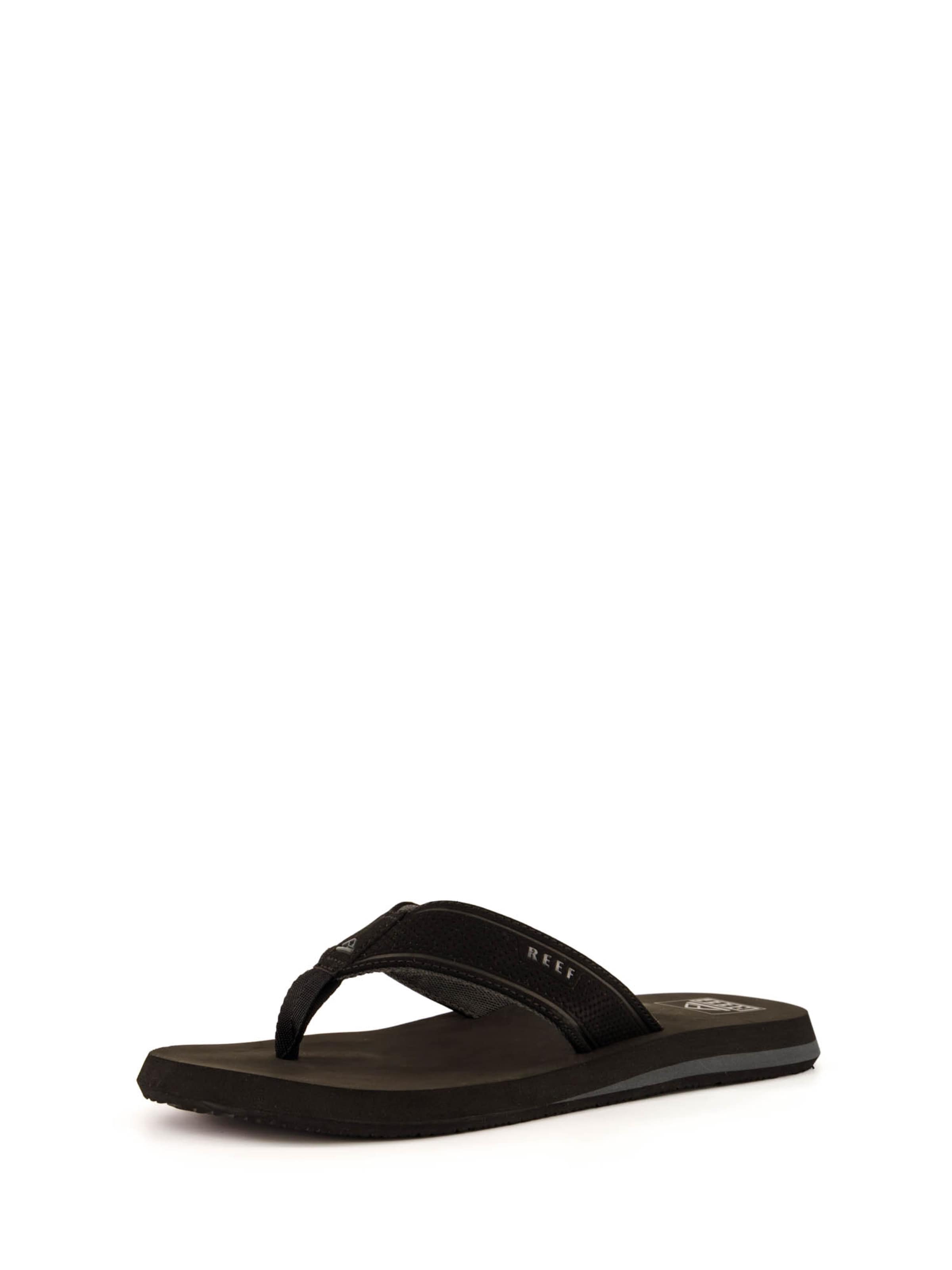 Claquettes / Tongs 'The Layback' REEF en noir : devant