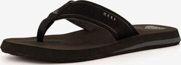 Claquettes / Tongs 'The Layback' REEF en noir : devant