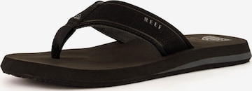 REEF Beach & Pool Shoes 'The Layback' in Black: front