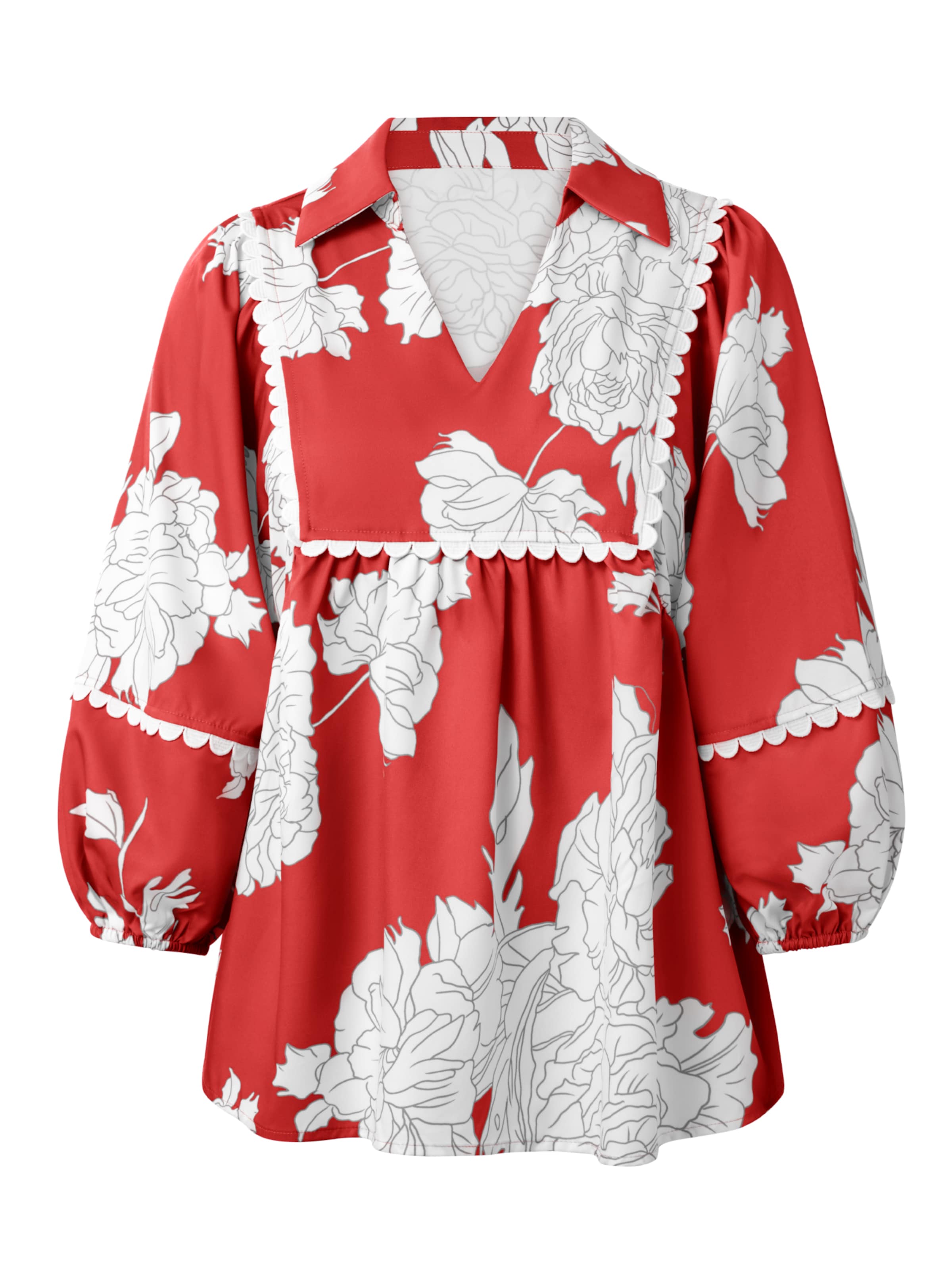 Imily Bela - Blusa en rojo: frente