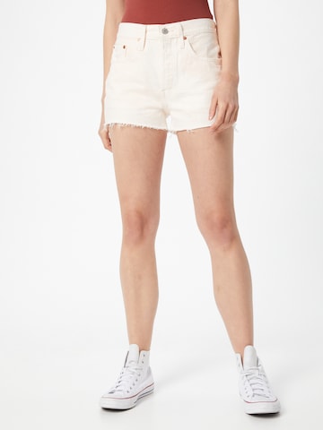 LEVI'S ® Regular Jeans '501® Original Short' in Wit: voorkant