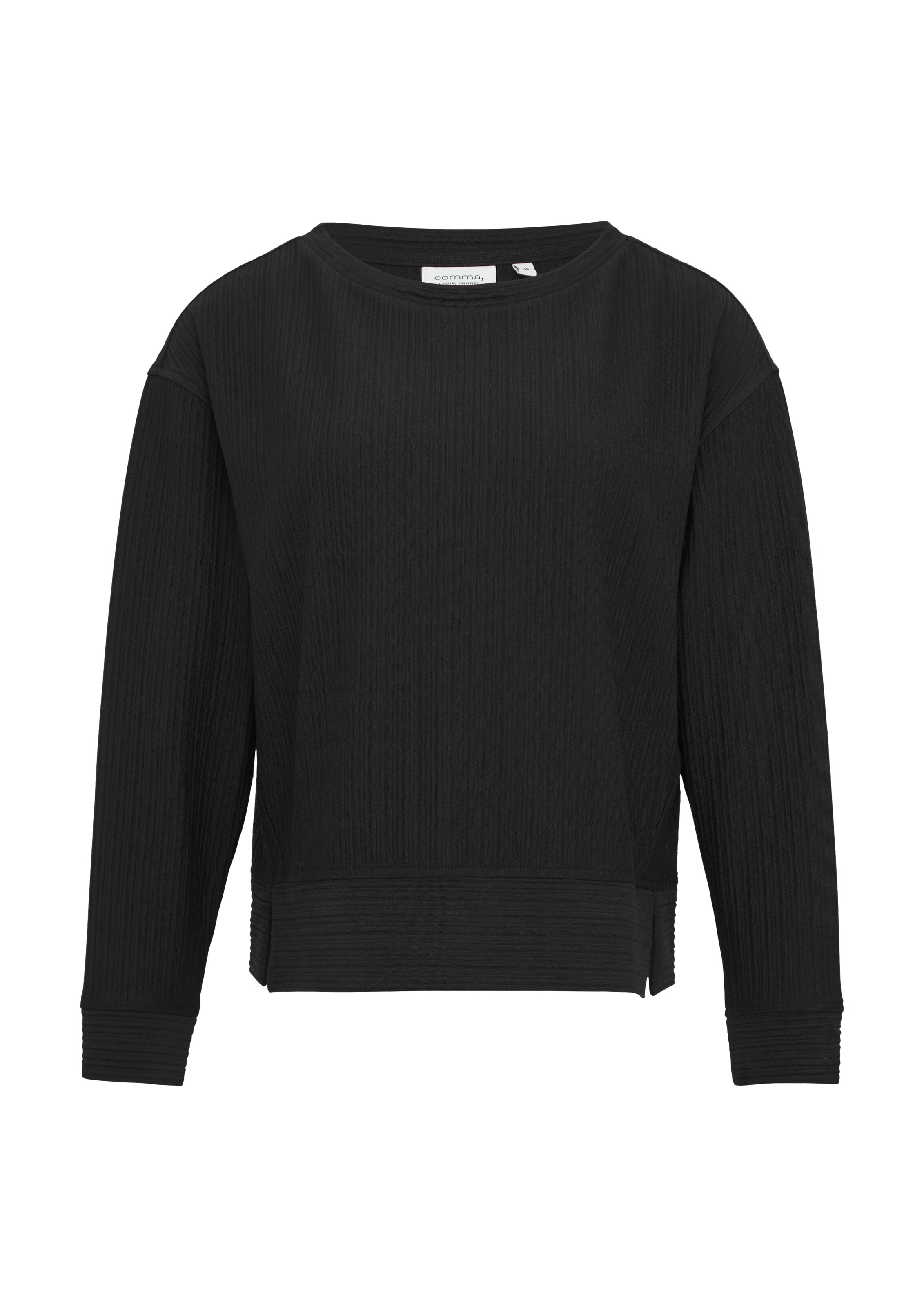 comma casual identity Sweatshirt in Black: front