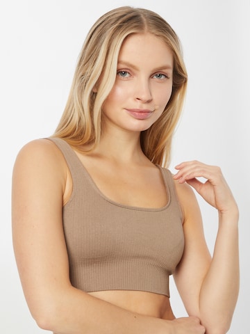 aim'n Bustier Sport bh in Bruin: voorkant