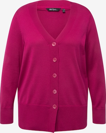 Cardigan Ulla Popken en rose : devant