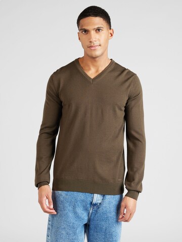 HUGO - Pullover 'San Vredo' em verde: frente