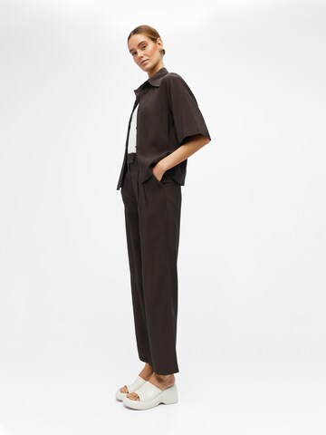 Wide leg Pantaloni con pieghe 'SY' di OBJECT in marrone