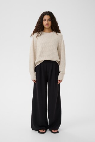 InWear Wide leg Pleat-Front Pants 'SIMIIW VINCENTIW' in Black: front