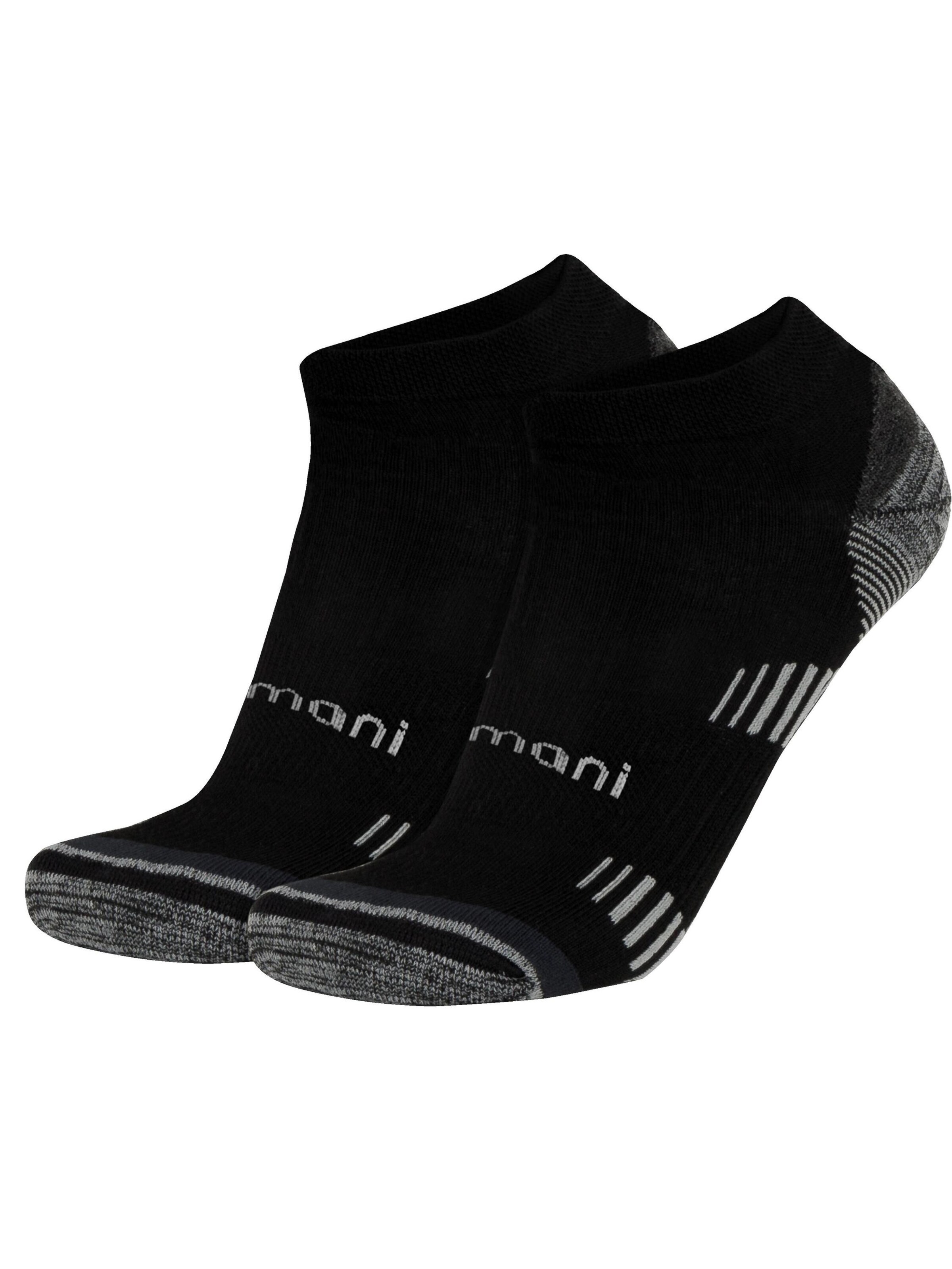 Chaussettes de sport normani en noir : devant