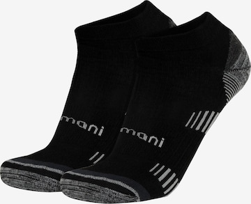 Chaussettes de sport normani en noir : devant