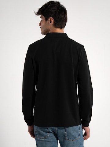 GORG Shirt 'Herren Langarm Poloshirt aus 100% Bio-Baumwolle' in Zwart