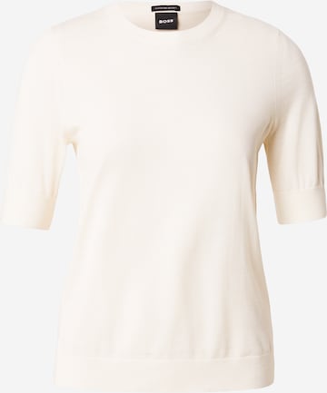 Pull-over 'Farbella' BOSS en beige : devant