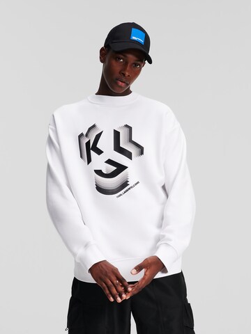 Sweat-shirt KARL LAGERFELD JEANS en blanc : devant