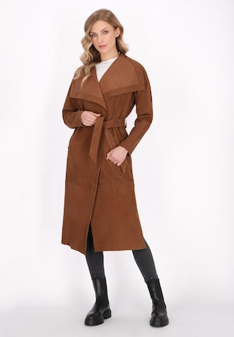 Cappotto di mezza stagione di DreiMaster Vintage in marrone: frontale