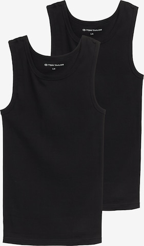 TOM TAILOR Undershirt in Black: front