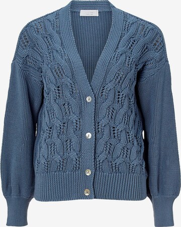 Rich & Royal Knit Cardigan in Blue: front